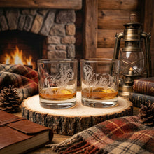 Labrador Sand Carved Whiskey Glasses Set of 2