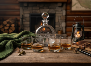 The Fly Fisherman Decanter Set