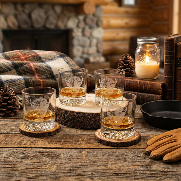 Bison Old Fashion Glasses Set of 2