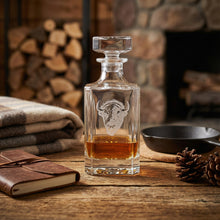 Sand Carved Bison Decanter