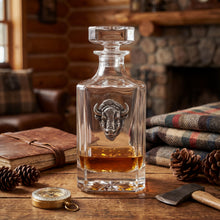 Bison Aged Pewter Decanter