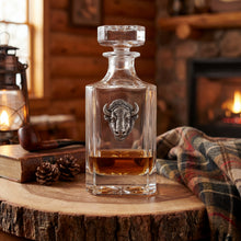 Bison Aged Pewter Decanter