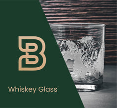 Etched Bear Whiskey Glass Set, Sand-Carved Bar Decor