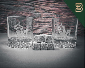 Bison Glasses, Outdoor Glasses, Gift for Outdoor, Bar Whiskey Glasses, Cabin Drinkware, Scotch Glass Set, Bourbon Glasses, Wildlife