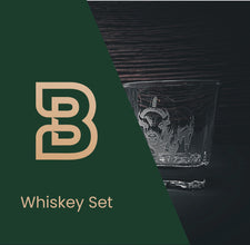 Carved Bison Decanter Set | Include 4 Whiskey Glasses | 750mL Square Glass Decanter | 11 oz Rocks Glasses | Gift Box